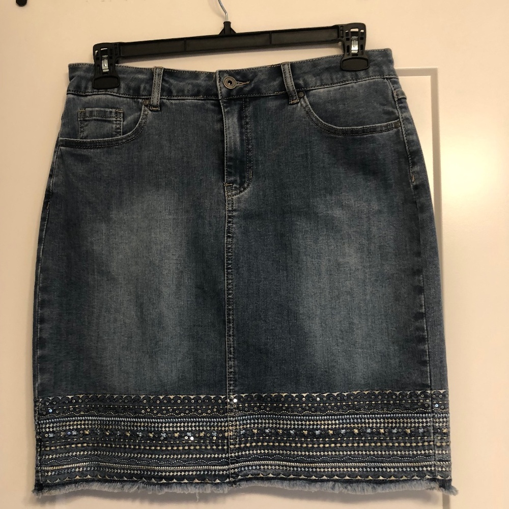 Charlie B Denim Skort - Picture 1 of 1